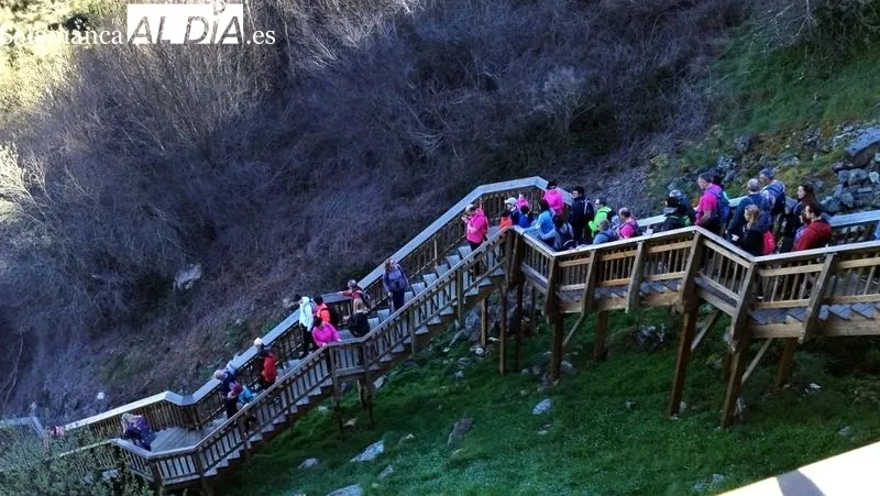 Más de un centenar de senderistas participaron en la ruta 