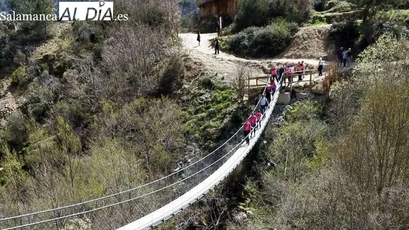 Más de un centenar de senderistas participaron en la ruta 