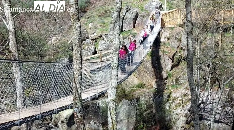 Más de un centenar de senderistas participaron en la ruta 