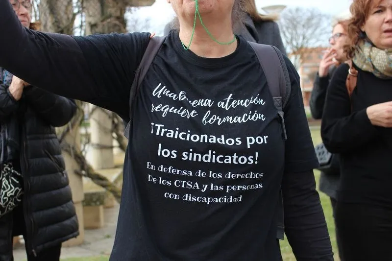 Manifestación en Valladolid de los Cuidados Técnicos de Servicios Asistenciales de Castilla y León