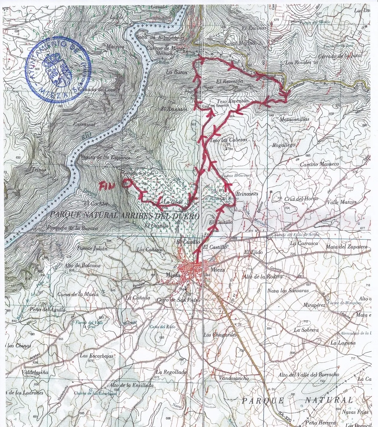 Foto 2 - Todo dispuesto en Mieza para la XXVI Ruta de Senderismo Arribes del Duero