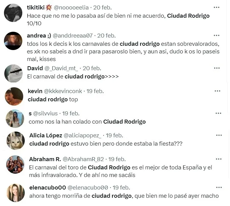 Foto 7 - Divisi&oacute;n en redes sociales entre los j&oacute;venes que &lsquo;invadieron&rsquo; Ciudad Rodrigo el S&aacute;bado de Carnaval