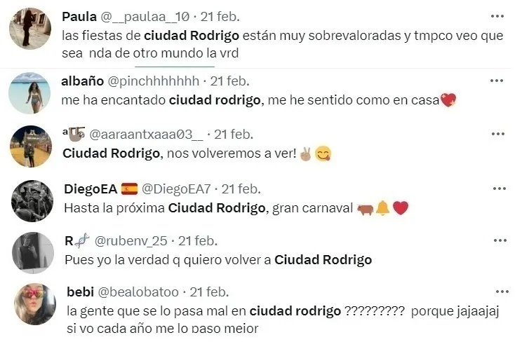 Foto 2 - Divisi&oacute;n en redes sociales entre los j&oacute;venes que &lsquo;invadieron&rsquo; Ciudad Rodrigo el S&aacute;bado de Carnaval