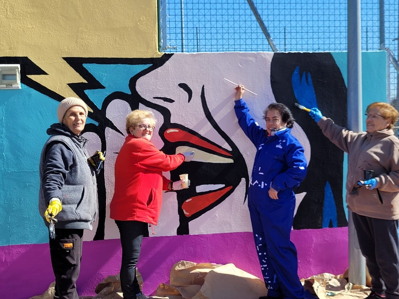 Villavieja pone fin al proyecto muralista 8M