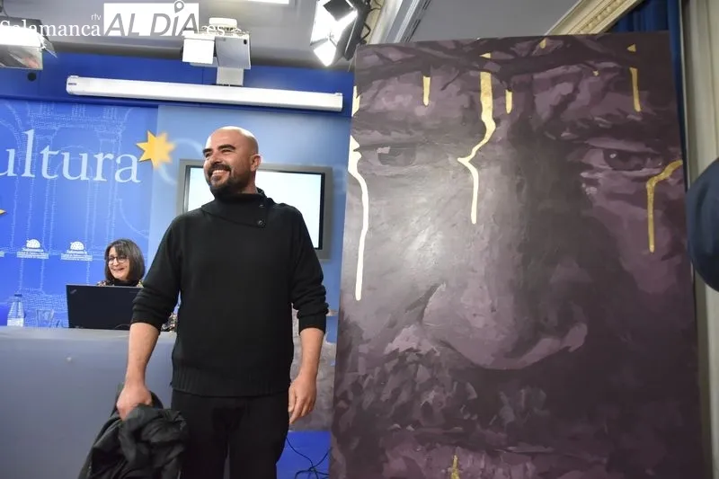 Presentación del cartel anunciador de la Semana Santa, de la Tertulia Cofrade Pasión, diseñado por Caín Ferreras