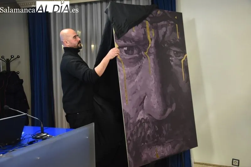 Presentación del cartel anunciador de la Semana Santa, de la Tertulia Cofrade Pasión, diseñado por Caín Ferreras