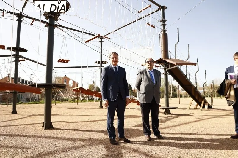 Nuevo parque de aventura en Salamanca, junto a los Huertos Urbanos. Foto de David Sañudo