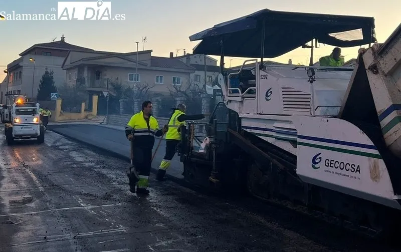Pavimentación en las calle las Aves y Gitanilla, en Aldeatejada