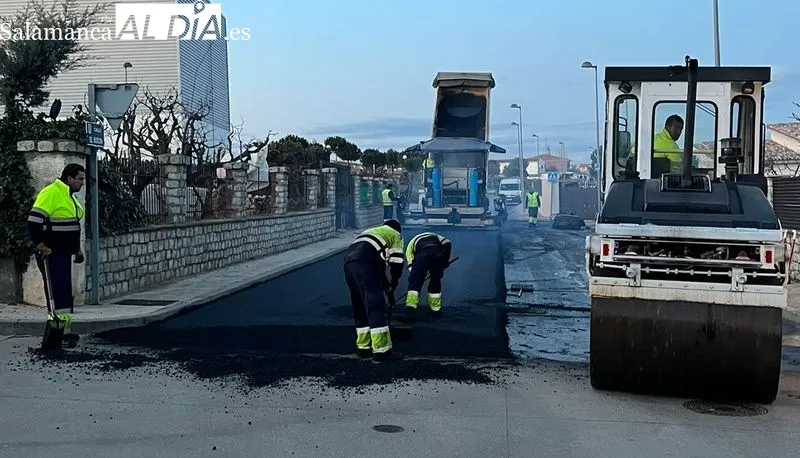 Pavimentación en las calle las Aves y Gitanilla, en Aldeatejada