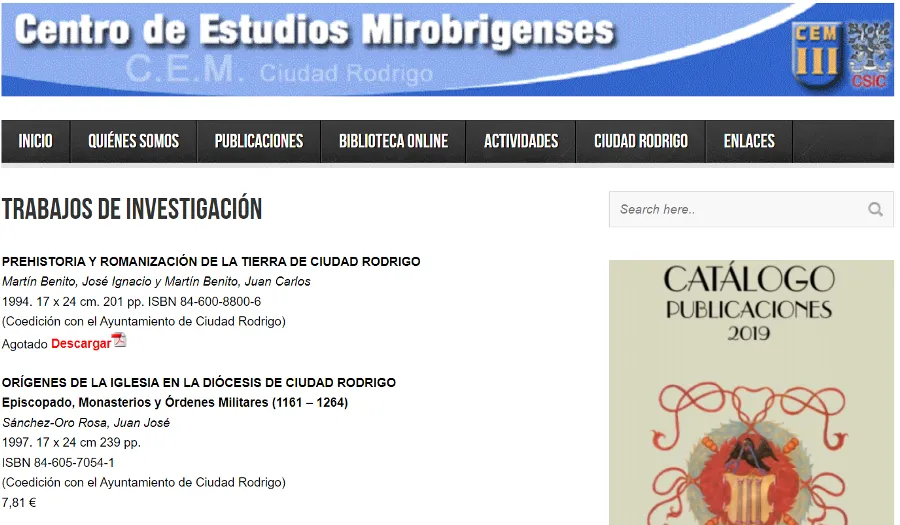 Foto 2 - El CEM &lsquo;libera&rsquo; en su web parte de su ingente producci&oacute;n acad&eacute;mica