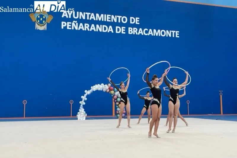 El pabellón acogía la exhibición de la Escuela municipal de Gimnasia Rítmica  