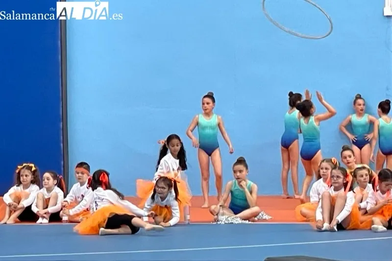 El pabellón acogía la exhibición de la Escuela municipal de Gimnasia Rítmica  