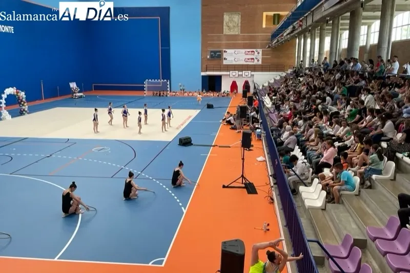 El pabellón acogía la exhibición de la Escuela municipal de Gimnasia Rítmica  