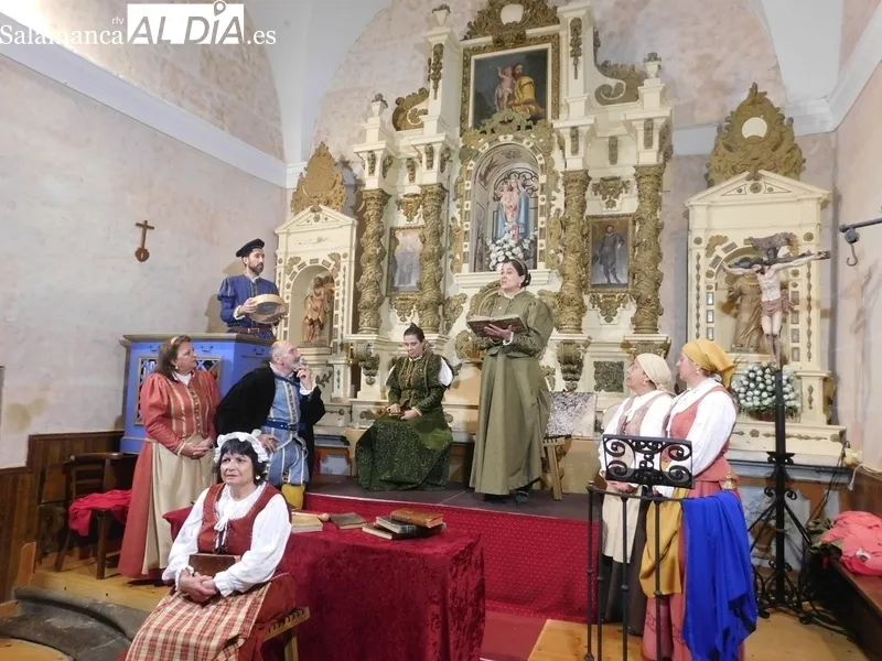 El grupo Lazarillo de Tormes en la representación de 'Buscando a Nebrija' en Campo de Ledesma