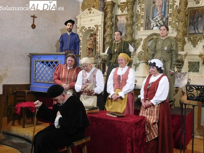 El grupo Lazarillo de Tormes en la representación de 'Buscando a Nebrija' en Campo de Ledesma