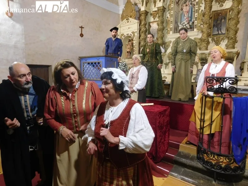 El grupo Lazarillo de Tormes en la representación de 'Buscando a Nebrija' en Campo de Ledesma
