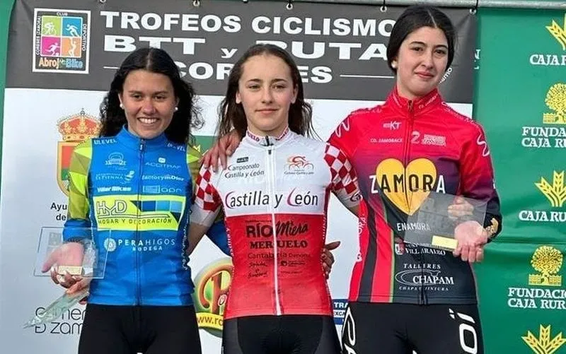 Carla Jiménez, subcampeona regional cadete de BTT en la localidad zamorana de Coreses