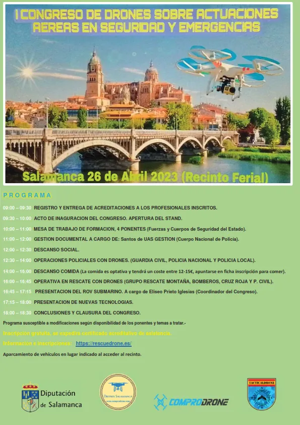 Foto 4 - Salamanca vivir&aacute; el 26 de abril el I Congreso de drones sobre actuaciones a&eacute;reas en seguridad y emergencias