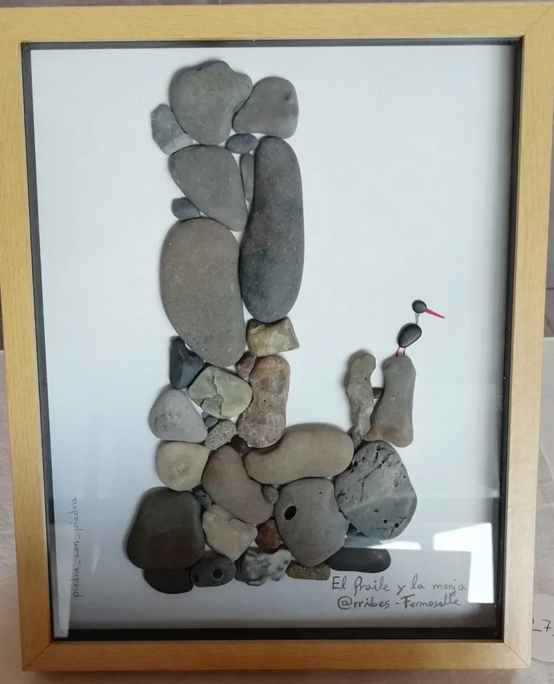 Obras de 'Piedra con piedra' expuestas en Trabanca durante el viernes y sábado pasado / FOTOS: VÍCTOR PACHO  