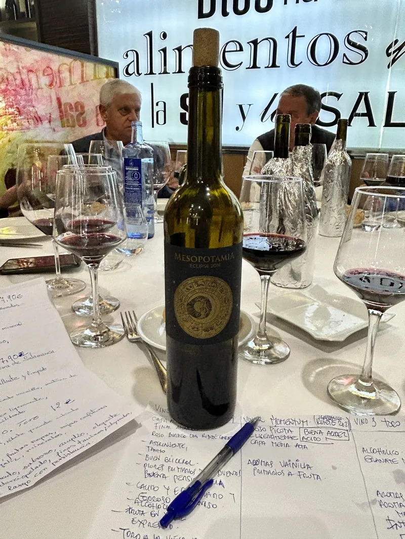 Cata de Mesopotamia Eclipse 2018 por la Asociación Cata Añada en el restaurante Hispania 20