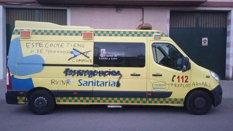 Reivindicación de los trabajadores del transporte sanitario de Salamanca