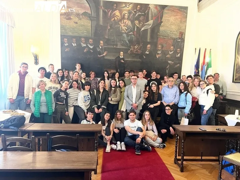 Alumnos del IES Campo Charro en su última movilidad de este Erasmus  en Eslovenia, junto a alumnos del instituto Gimnasio Antonio Sema Piran de ese país