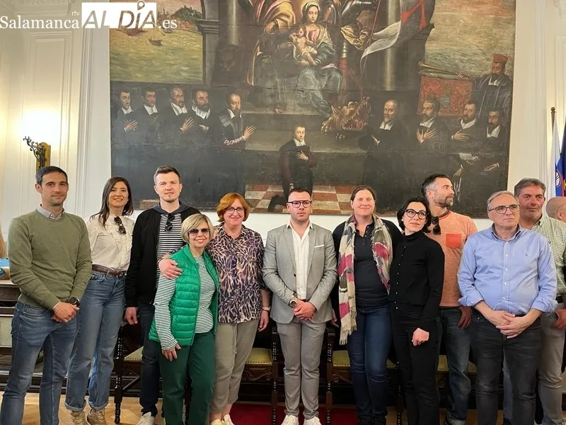 Alumnos del IES Campo Charro en su última movilidad de este Erasmus  en Eslovenia, junto a alumnos del instituto Gimnasio Antonio Sema Piran de ese país