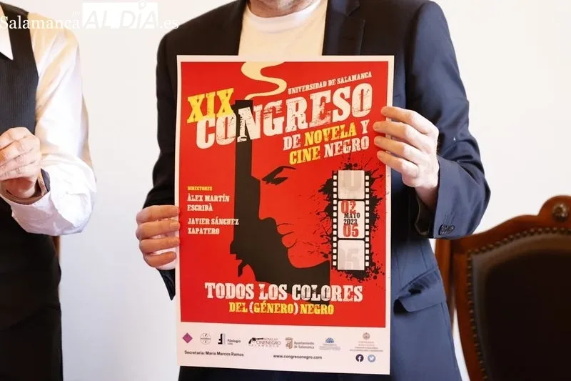 Presentación en el Palacio de Anaya del XIX Congreso de Novela y de Cine Negro de la Universidad de Salamanca. Foto de David Sañudo