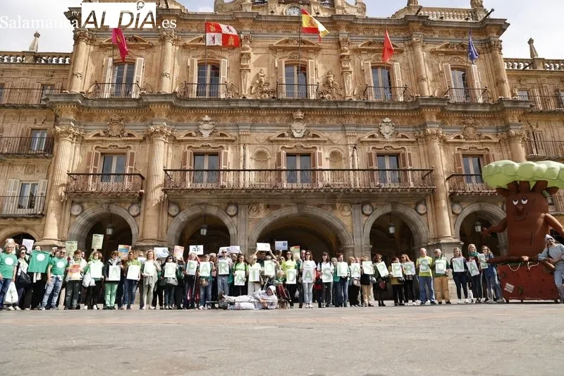 Acto en la Plaza Mayor con motivo del Día Mundial de la Salud. Foto de David Sañudo