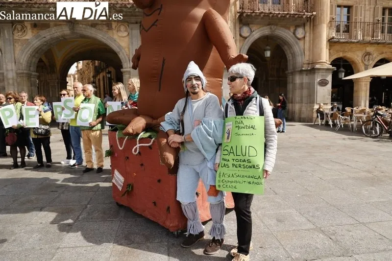 Acto en la Plaza Mayor con motivo del Día Mundial de la Salud. Foto de David Sañudo