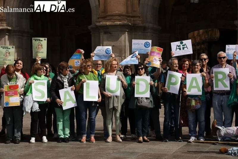 Acto en la Plaza Mayor con motivo del Día Mundial de la Salud. Foto de David Sañudo