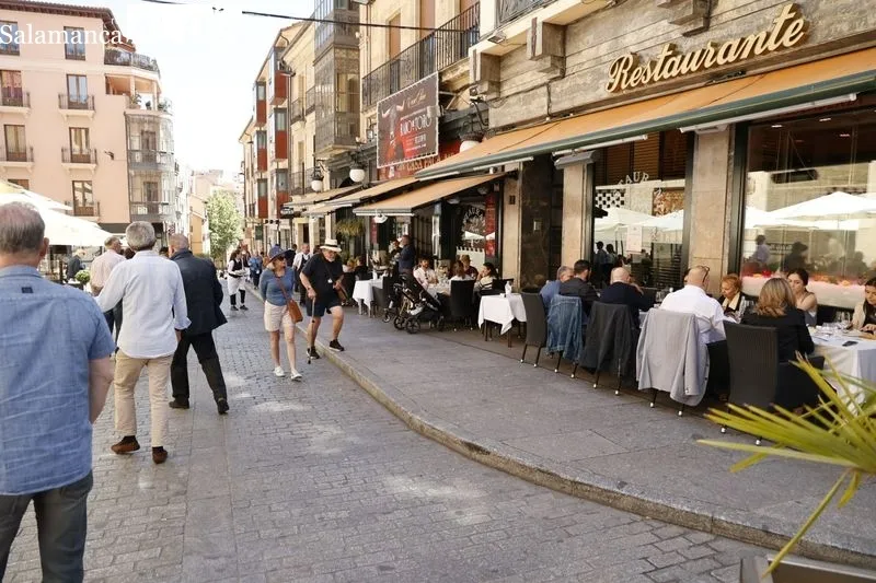 Ambiente en Salamanca en este 1 de mayo. Fotos: David Sañudo