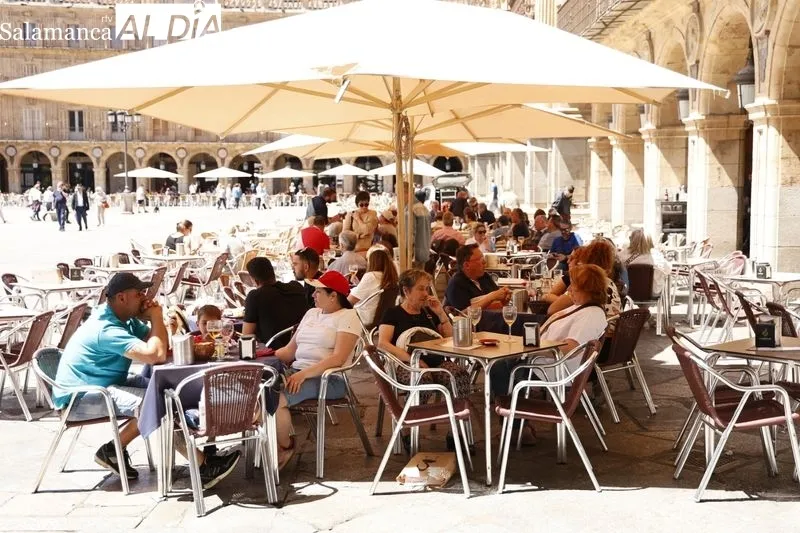Ambiente en Salamanca en este 1 de mayo. Fotos: David Sañudo