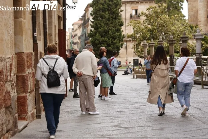Ambiente en el centro de Salamanca este domingo. Fotos: David Sañudo