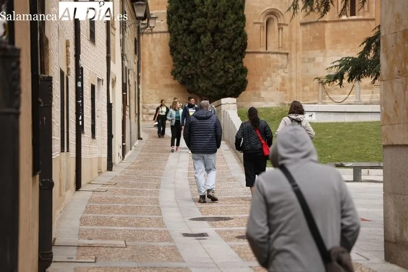 Ambiente en el centro de Salamanca este domingo. Fotos: David Sañudo