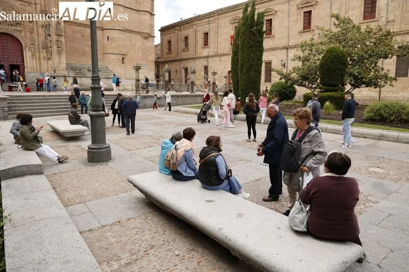 Ambiente en el centro de Salamanca este domingo. Fotos: David Sañudo