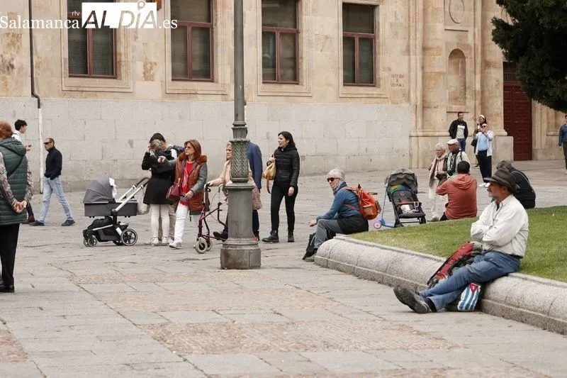 Ambiente en el centro de Salamanca este domingo. Fotos: David Sañudo