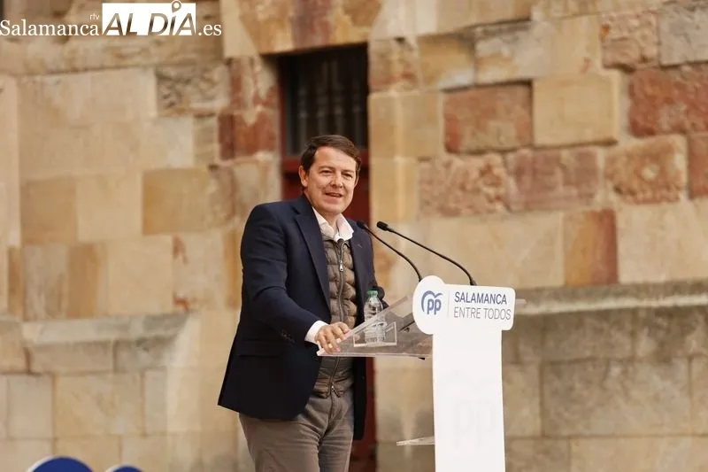 Mitin del PP en Salamanca con Rajoy, Mañueco y Carbayo. Fotos: David Sañudo