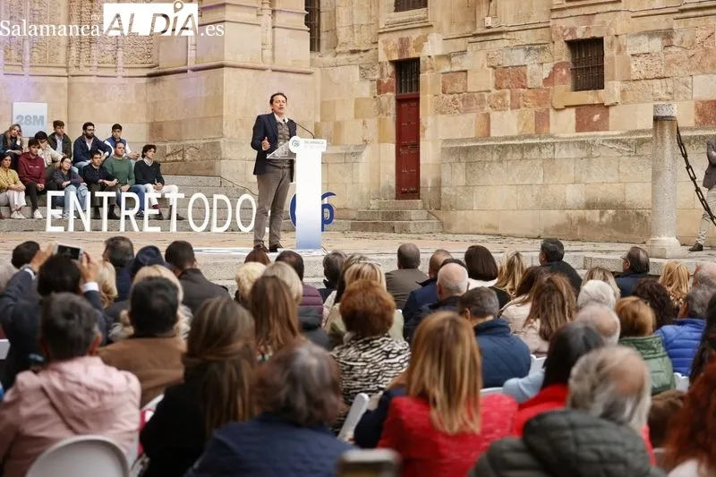 Mitin del PP en Salamanca con Rajoy, Mañueco y Carbayo. Fotos: David Sañudo