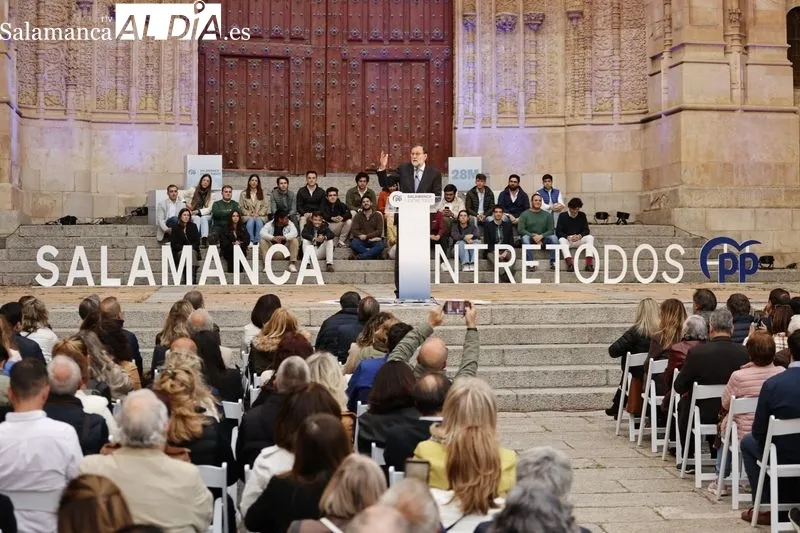 Mitin del PP en Salamanca con Rajoy, Mañueco y Carbayo. Fotos: David Sañudo
