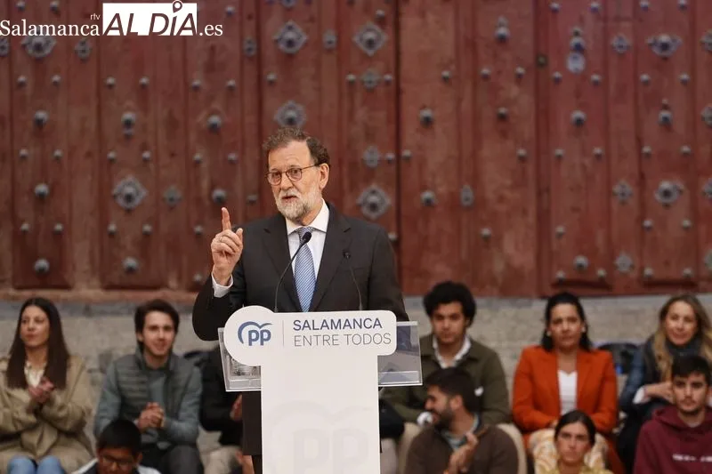 Mitin del PP en Salamanca con Rajoy, Mañueco y Carbayo. Fotos: David Sañudo