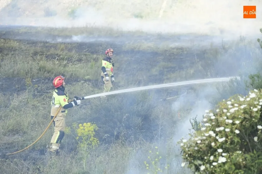 Foto 6 - Registrado un incendio junto a la A-62 a la altura de Sancti-Sp&iacute;ritus