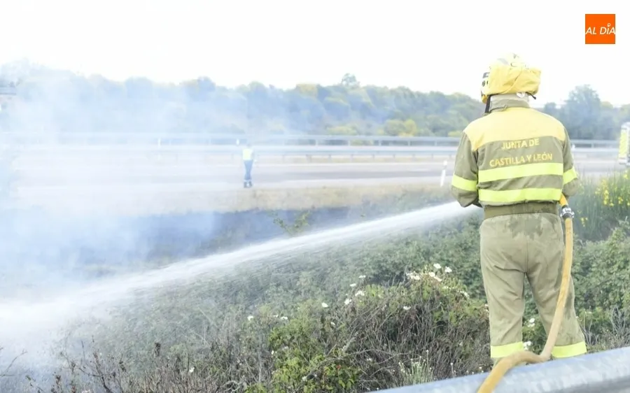 Foto 5 - Registrado un incendio junto a la A-62 a la altura de Sancti-Sp&iacute;ritus