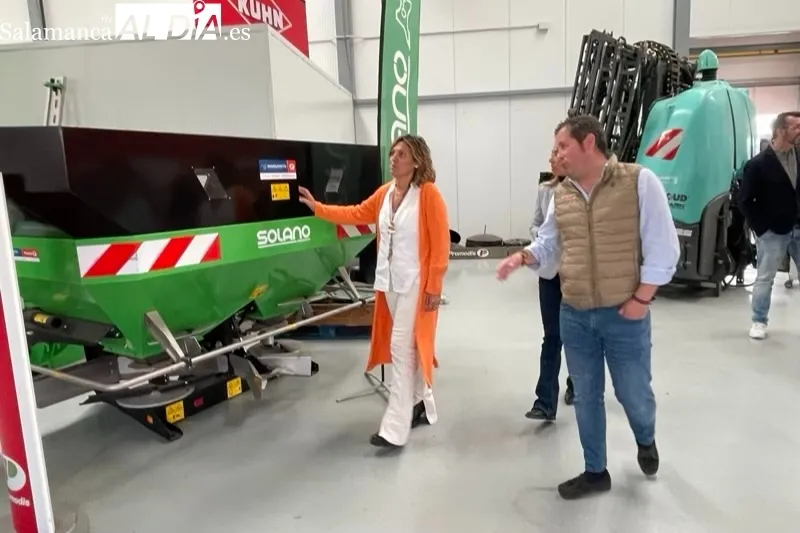 La portavoz de Agricultura del Grupo del Partido Popular en el Congreso, Milagros Marcos, visitaba Peñaranda junto a Eva López