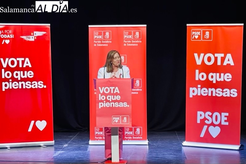 El Teatro Calderón acogía el gran mitin de campaña del PSOE junto a la Ministra de Justicia Pilar Llop