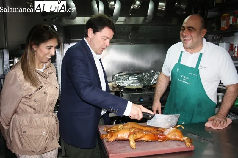 Mañueco visitaba este domingo Peñaranda para arropar a la candidatura del PP
