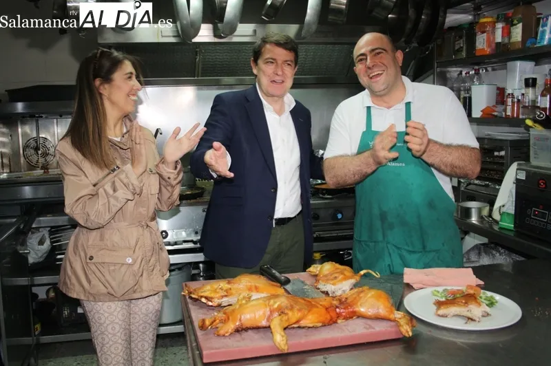 Mañueco visitaba este domingo Peñaranda para arropar a la candidatura del PP