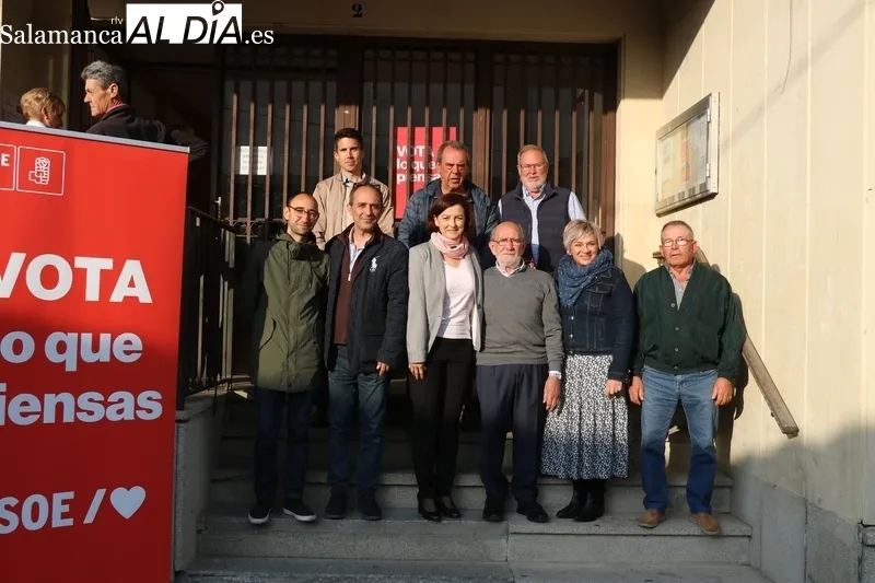 Acto del PSOE en Vitigudino con la participación  en vídeo del secretario de Estado de Telecomunicaciones, Matías González / CORRAL   