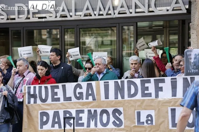 Protestas del personal de Justicia en Salamanca. Foto de David Sañudo