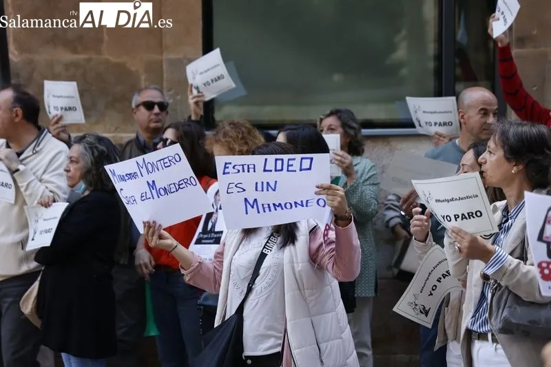 Protestas del personal de Justicia en Salamanca. Foto de David Sañudo